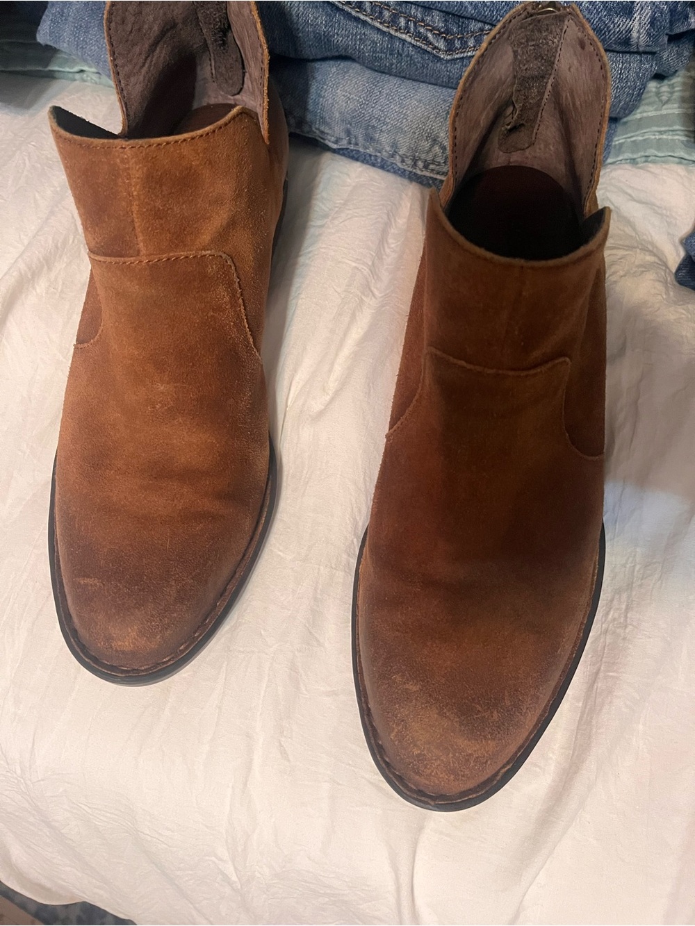 Women’s Born Chestnut Brown Suede Ankle Booties